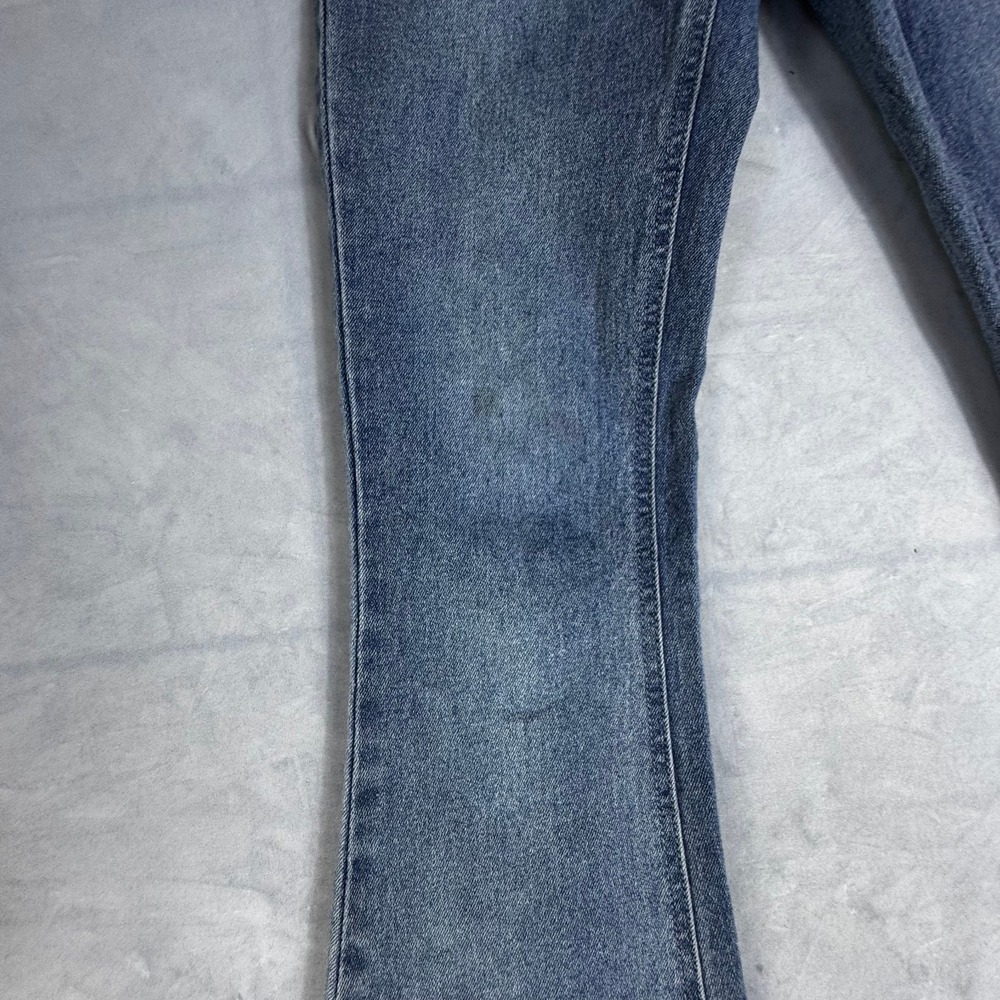 Crest Premium Womens Flared Bootcut Jeans Blue Denim Stretch Whisker 5-Pocket 1 - Picture 9 of 16